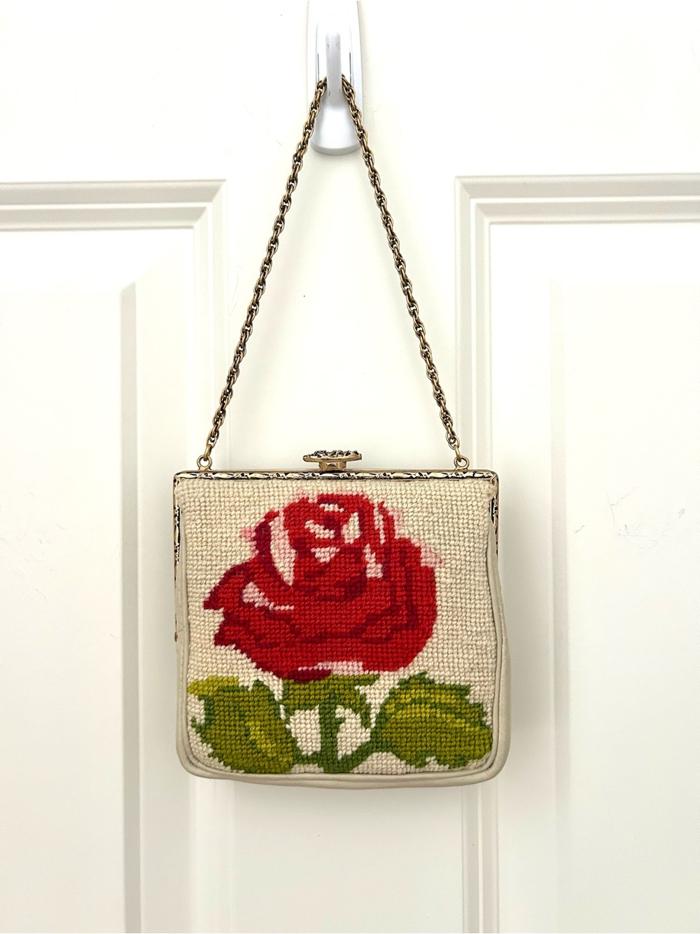 Vintage needlepoint handbag